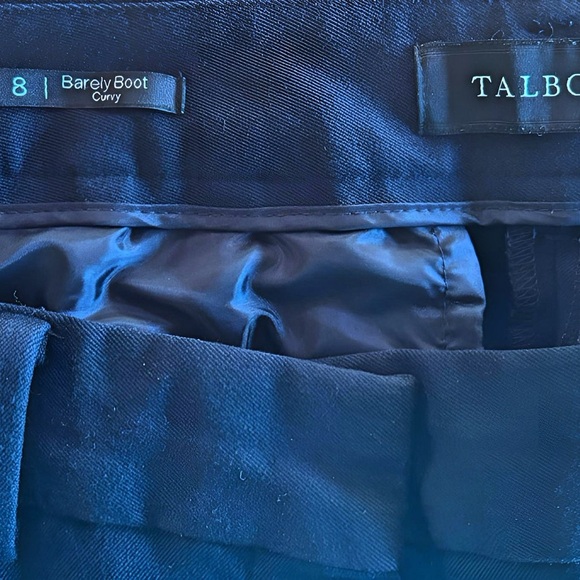 Talbots Navy Barely Boot Pants - Picture 2 of 6